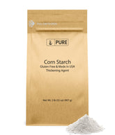 Pure Original Ingredients corn starch in resealable bag offers easy pantry storage.