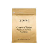 Pure Original Ingredients Cream of Tartar jar front shows pure, restaurant-grade stabilizer for reliable batters.
