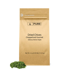 Pure Original Ingredients dried chives jar close-up adding subtle onion flavor
