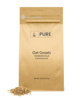 Pure Original Ingredients Oat Groats 10-pound bag, versatile staple for breakfast, baking, and more.