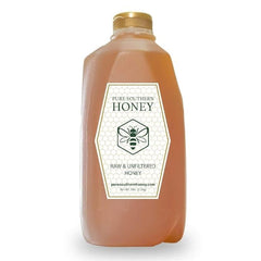 Pure Southern Honey gallberry bottle pour highlights smooth raw flavor ideal for daily sweetness
