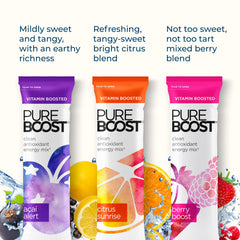 Pureboost sugar-free mix packets designed for keto, low-carb, and vegan lifestyles.