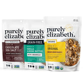 Purely Elizabeth ancient grain granola chocolate sea salt bag, ideal snack option