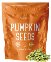 PuroRaw pumpkin seeds in a resealable pouch for fresh snacking