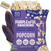 Purplesful purple corn popcorn pack shows vibrant color and on-the-go snacking appeal.