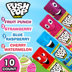 Push Pop strawberry lollipop ready for a fruity, kid-friendly treat.