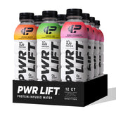 PWR LIFT whey water sports drink bottle delivering refreshing post-workout hydration.