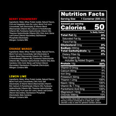 PWR LIFT whey water sports drink pour captures energy-friendly hydration during training.