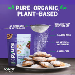 Pyure Organic Powdered Sweetener frosting-icing for glossy sugar-free frostings.