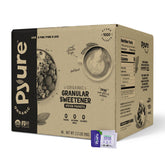 Pyure Organic Stevia packets packaging; convenient zero-calorie sweetness for home use.