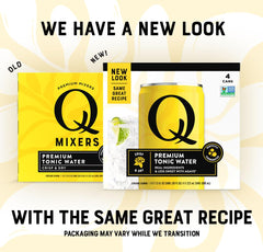 Q MIXERS tonic water with less sugar and more fizz for refreshing drinks.