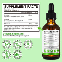 QJCWXIAOX Soursop Graviola liquid drop in water for easy mixing.