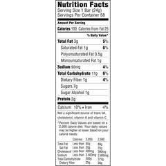 Quaker Chewy Granola Bar peanut butter chocolate chip closeup highlights real chocolate.