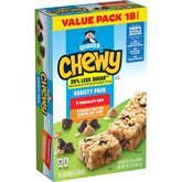 Quaker Chewy Granola Bars 25% Less Sugar packaging for on-the-go snacking