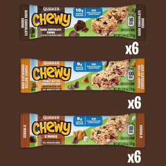 Quaker Chewy Granola Bars chocolate chip bar close-up, ideal pick-me-up.