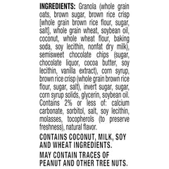 Quaker Chewy Granola Bars Chocolate Chip whole grains graphic highlighting nutrition