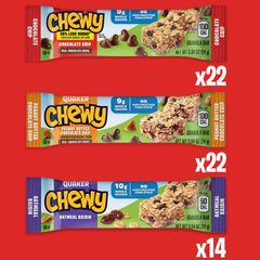 Quaker Chewy Granola Bars Peanut Butter Chocolate Chip, kid-friendly flavor.