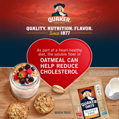 Quaker Gluten Free Oats measuring cup pouring into a bowl for daily oats.