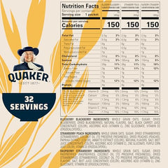 Quaker Immunity Instant Oatmeal Raspberry Strawberry packets highlight fresh fruit in every bowl.