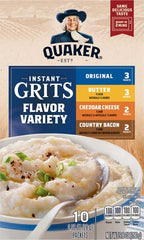 Quaker Instant Grits Butter packet delivers creamy flavor fast.