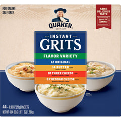 Quaker Instant Grits Three Cheese pack – savory flavor with easy prep