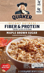 Quaker Instant Oatmeal maple brown sugar scoop, ready to portion.
