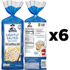 Quaker Large Rice Cakes gluten-free label, suitable for gluten-free snacking