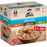 Quaker Lower Sugar Instant Oatmeal front view, quick breakfast option