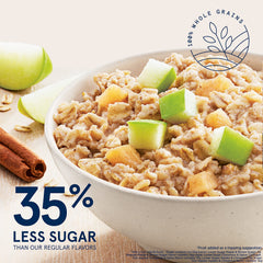 Quaker Maple & Brown Sugar packets highlight lower sugar content and convenience