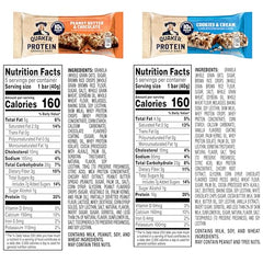 Quaker Protein Granola Bars peanut butter chocolate bar close-up showing protein boost.