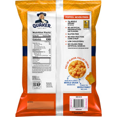 Packaging image of Quaker Rice Crisps Cheddar highlighting gluten-free claim