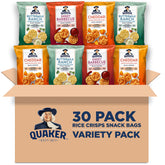 Quaker Rice Crisps variety pack front view for quick snacking on the go