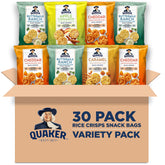Quaker Rice Crisps variety pack hero for on-the-go snacking.