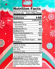 Close-up of soft chewy Cherry JuJu heart gummies with gloss