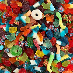 Queen City Candy Cave Sweet-Sour Pick N Mix Tray, a party-ready assortment for sharing.