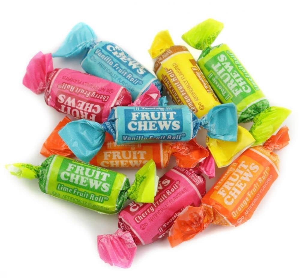 QUEEN JAX Fruit Chews 1lb bag with assorted flavors for sharing.