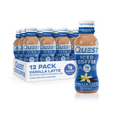 Quest Vanilla Latte Iced Coffee bottle front for on-the-go energy.