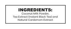 QuikTea cardamom chai latte powder with coconut milk for instant flavor
