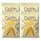 Quinn Snacks peanut butter honey pretzel stick with crisp exterior.
