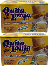 QUITA LONJA Tea ginger-pineapple pack close-up, perfect for a refreshing daily ritual.