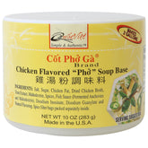 Quoc Viet Foods chicken pho base in a bowl, delivering authentic aroma quickly.