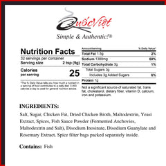 Quoc Viet Foods packaging highlights natural ingredients with no MSG.