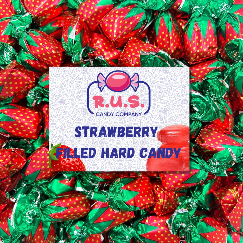R.U.S. Candy strawberry-filled hard candy shell for a nostalgic treat