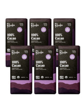 Raaka 100% dark chocolate bar pack showing pure cacao flavor for tasting.