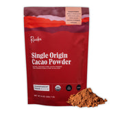 Raaka Cacao Powder Unsweetened in an 8oz bag, ideal for pure baking
