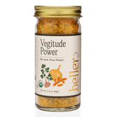 Rachel Beller's Power Vegitude Power bottle front showing salt-free seasoning for weeknight meals