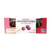 Raincoast Lesley Stowe Crisps Hazelnut Cranberry pack shot for gourmet snacking