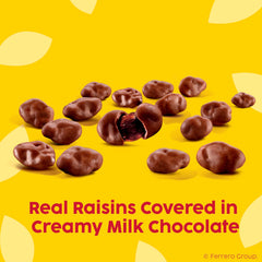 Raisinets ingredients label shows California raisins and no artificial colors.
