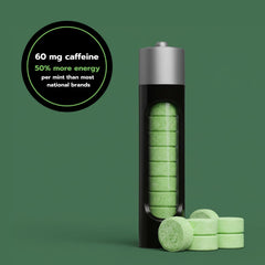 Rally Energy open pack view highlights convenience for on-the-go energy and zero calories.