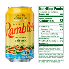 RAMBLER AUTX satsuma can poured into glass with bright citrus aroma